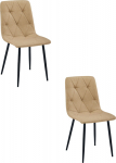 Leobert Krzesło LIBRA - bronze material / black legs x 2