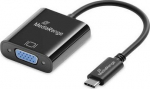 MediaRange USB-C zu VGA Video Converter, 20cm, Schwarz
