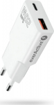 everActive Charger SUPER SLIM QC 3.0 20W 1XUSB 1XUSB-C White SC-340Q