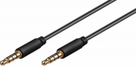 Wentronic 3.5mm stereo plug 4pin - 3.5mm stereo plug 4pin, 2.0m, black