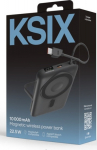 Ksix Magnetic Power Bank 10000 mAh, 22.5W for iPhone and Apple watch, Grey