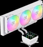 Gamemax CPU Liquid Cooler | GLACIER 360 LCD WH | White