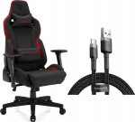 Armchair SENSE7 black / red fabric Sentinel + kabel usb