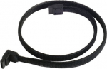 SilverStone SATA III Kabel 50cm gewinkelt / gerade - sleeved black