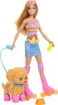 Mattel Barbie: Barbie & Pets - Roller Skates with Puppy (JMJ44)
