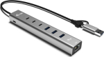 I-TEC METAL HUB 6 PORT LAN PD, 3X USB-C 3X USB-A LAN PD 85W