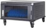 Manhattan Laptop Charging Cabinet Desktop via AC Adapter (EU) 20-bay, Install device's AC Adapter (power cables) into unit, Suitable for ALL laptops (to 16"), iPads, MacBooks, Chromebooks, other portable devices, Bays 380x30x280mm, Cart, Lockable