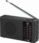 Manta MARDI120BK COSTA Portable FM/AM Radio with Built-in Rechargeable Battery, Black