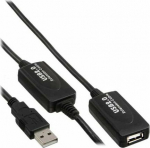 Cable USB InLine USB-A - USB-A 10 m Czarny (34612I)