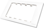 VISION Techconnect Modular AV Faceplate - LIFETIME WARRANTY - Double-Gang UK surround - frame which accommodates 5 modules - fits to TC3 BACKBOX2G, TC3 BACKBOX2GT, or TC2 MUDRING2G, or any standard double-gang UK Backbox (pattress) 146 x 86mm / 5.8 x ...