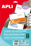 Visiitkaart APLI 90x50.8, Ref 10608 ,mikroperfor.(10 lehte A4 200g,matt)