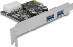 IO Delock PCIe 2 Port USB 3.0 LP with. Low-profile slot bracket