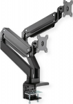 ROLINE Dual LCD Monitor Stand Pneumatic - Befestigungskit (Clamping fixture for table, 2 adjustable arms)