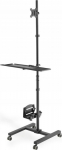Digitus Mobile workstation with holder monitor, keyboard/mouse and computer PC - z flexible height adjustment