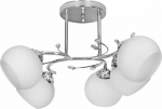 Classic chandelier pendant ceiling lamp Activejet IRMA nickel 5xE27 for living room