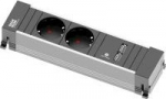 Bachmann POWER FRAME - 3-way - Steckdosenleiste - Eingabe, Eingang GST18 - output terminals: 2 (4-pole Mini-USB Typ A, Stromversorgung)