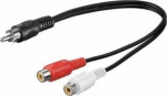 PremiumCord PremiumCord Kabel 1x CINCH male - 2x CINCH female 20cm