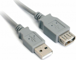 Cable USB PremiumCord USB-A - USB-A 0.5 m Szary (kupaa05)