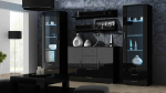 Cama MEBLE Cama display cabinet SOHO S1 black/black gloss