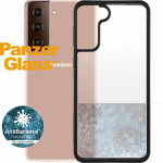 Kaitse&uuml;mbris ClearCase, Samsung Galaxy S21+ 5G, klaasist tagak&uuml;ljega, l&auml;bipaistev musta &auml;&auml;rega, PanzerGlass
