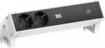 Bachmann DESK 2 - Steckdosenleiste - included mounting bracket - Wechselstrom 250 V - Eingabe, Eingang GST18 - output terminals: 2 (2 x CEE 7/3, 24 pin USB-C)