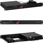Rackmount.IT CP-RACK RM-CP-T4 - Mounting kit for network devices - Rack mountable - Jet Black, RAL 9005 - 1U - 48.3 cm (19")