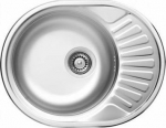 Sink Deante 1-chamber Twist with drainer 45 x 57cm round satal (ZEU 011C)