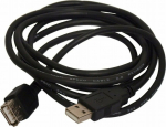 Cable USB Art USB-A - USB-A 3 m Czarny (ALOEM111)