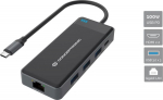 CONCEPTRONIC 7-1 Dock USB-C->2xHDMI/3xUSB-A/GbE/+ 25cm gr