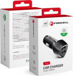 FORCELL F-ENERGY Carbon CC50-2A Car Charger 2 x USB A QC3.0 3A 36W czarna
