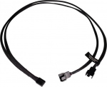 Alphacool Y-Splitter 4-Pin auf 2x 4-Pin PWM 60cm - schwarz