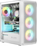 Logic Porthos ARGB Midi White - Middle Tower | White | no power supply | 1 x USB 3.0 i 2 x USB 2.0 | 390mm x 200mm x 450 mm |