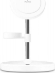 Induction Charger 3 w 1 Puro Mag Station with a stand - White