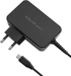 Qoltec Loader GaN Power Pro | 1xUSB-C | 100W | 5-20V | 3-5A | Czarna