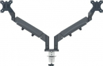 Monitori lauakinnitus Leitz Ergo Space-Saving Dual Monitor Arm, tumehall, C-clamp, VESA75x100 kuni 32" 9kg