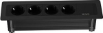DELTACO recessed power panel, 4 outlet, GST18-connection, concatenation