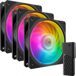 Col Cooler Master Mobius 120P ARGB Case Fan Kit 3-pack Sort 120 mm