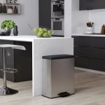 Silver Pedal Curver Waste Bin (443822 VidaXL)