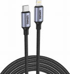 Kabel USB Gepard USB-C - Lightning 2 m Czarny (GEP CABCLMH2)