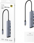 &bdquo;Cudy UH405 PortMate USB-C 5-in-1&ldquo; &scaron;akotuvai, 4K HDMI, USB-C, PD, USB-A, 3.0, 2.0, aluminum, pilkos spalvos