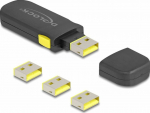 DELOCK USB Port Blocker Set f&uuml;r USB Typ-A Buchse 4 St&uuml;ck