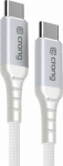 Kabel USB Crong USB-C - USB-C 0.25 m White (CRGAL025USCCWHI)