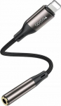 yesido Kabel Audio YAU45 Lightning-3.5mm Aux Female, 30cm, BLACK / CZARNY