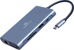 gembird USB Typ-C 7-in-1 Combination adapter space grey