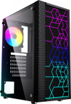 Gembird Fornax 2500 ARGB Gaming ATX computer case, Midi Tower, backlight, Black