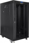 Lanberg | Rack cabinet 19" free-standing 22U/800x1000 (flat pack) with glass door | FF01-8022-12BL | Black