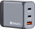 Verbatim GNC-65 GaN Charger 3 Port 65W USB A/C (EU/UK/US)