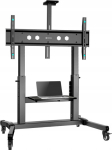 MultiBrackets ONCRON Mobile TV Stand Rolling TV Cart for 50 to 100-Inch Screens up to 120 kg black