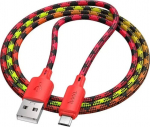 Kabel USB A do Micro USB Hoco 2.4A 1 m X116 gradient czerwony