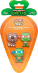 Funko 3-Pack Carrot Pocket Pop!: Teenage Mutant Ninja Turtles - Leonardo/Raphael/Splinter Vinyl Figures